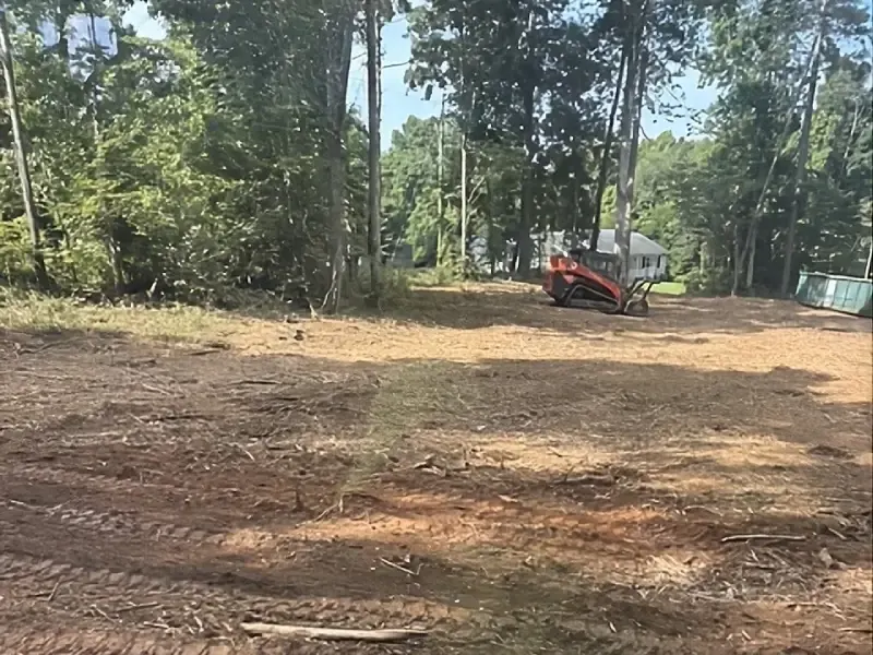 Residential lot cleared to bare ground by R&G Land Clearing near Old Fort, TN