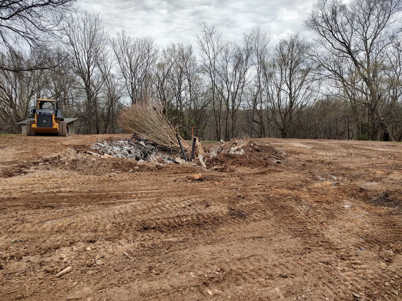 Dozer clearing a wooded property for site preparation in Tennessee